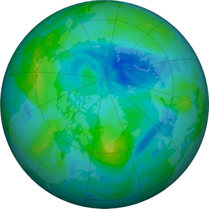 Arctic ozone map for 24 September 2021